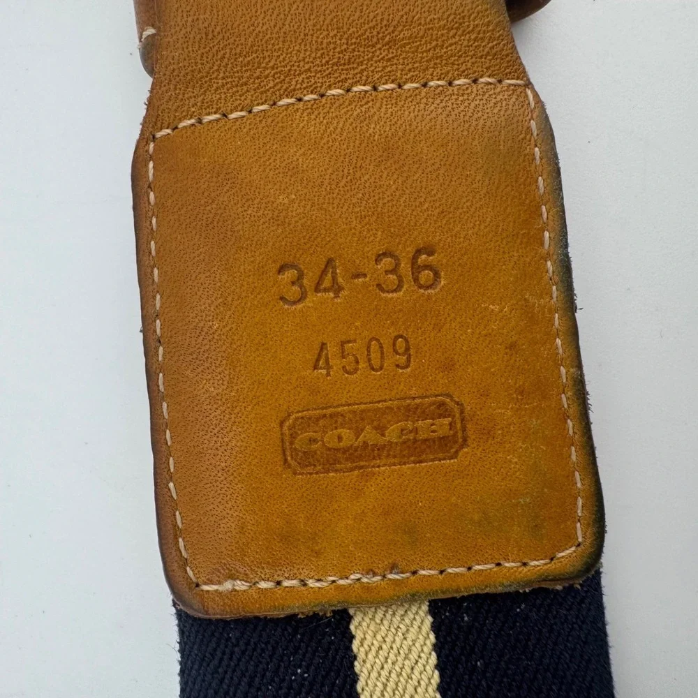 Coach Webbed Striped 38.5